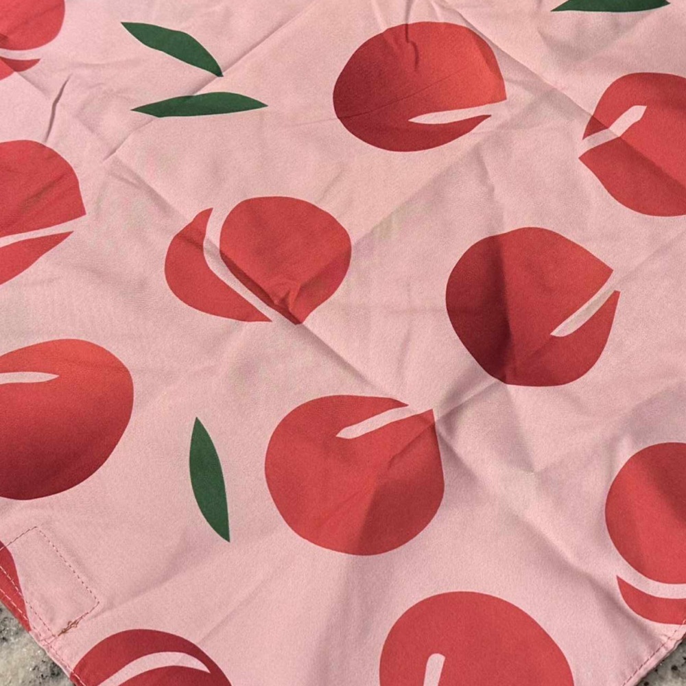NEW Set of 2 Pineapple & peach Print Dog Bandanas XL - Picture 10 of 12
